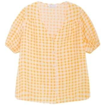 Textil Mulher Tops / Blusas Compania Fantastica COMPAÑIA FANTÁSTICA Camisa 11053 - Golden Vichy Amarelo