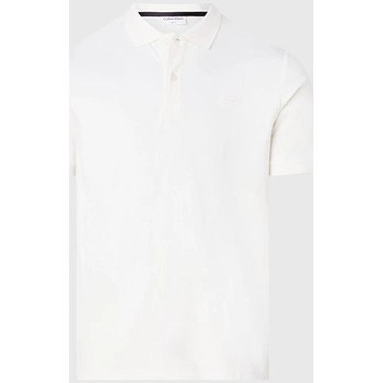 Textil Homem T-shirts e Pólos Calvin Klein JEANS white K10K111657 Branco