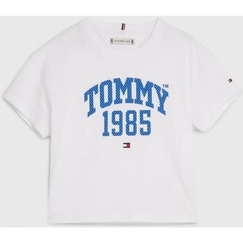 Textil Rapaz T-shirts e Pólos Tommy Hilfiger KG0KG07257-YBR WHITE Branco