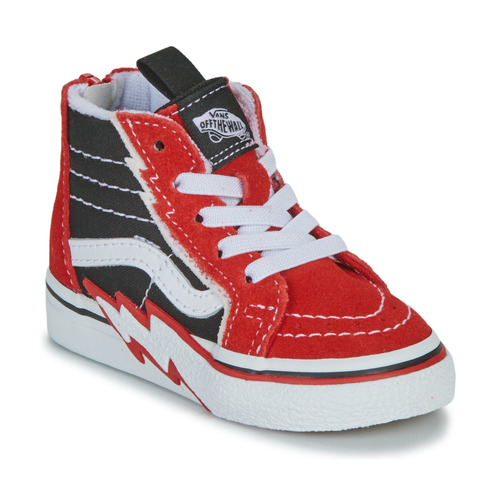 Sapatos Rapaz Artigos De Decoração Vans TD SK8-Hi Zip Bolt Preto / Vermelho