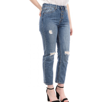 Textil Mulher Calças Jeans A-line Teddy Smith  Azul