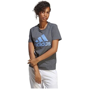 Textil Mulher T-Shirt mangas curtas adidas Originals Big Logo Cinza