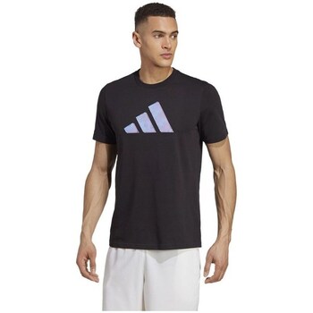 Textil Homem T-Shirt mangas curtas adidas Originals Tennis AO Graphic Tee Preto