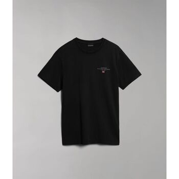 Textil Homem T-shirts e Pólos Napapijri SELBAS NP0A4GBQ-041 BLACK Preto