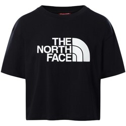 Textil Mulher T-Shirt mangas curtas The North Face Cropped Easy Tee Preto