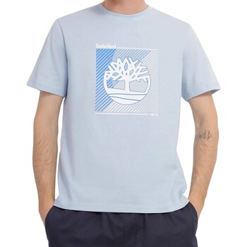 Textil Homem T-Shirt mangas curtas Timberland estampado 212171 Azul