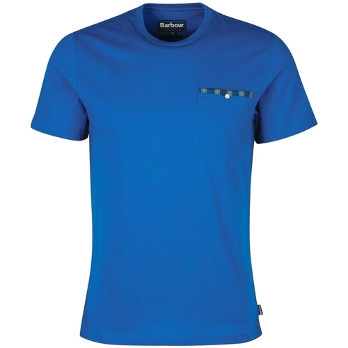 Textil Homem T-shirt wojskowy Green Cool Barbour T-Shirt Tayside - Monaco Blue Azul
