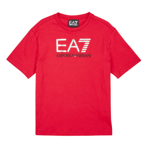 Textil Rapaz T-Shirt mangas curtas Emporio armani gio EA7 VISIBILITY TSHIRT Vermelho