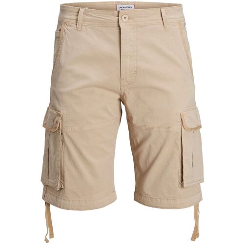 Textil Homem Shorts / Bermudas Jack & Jones 12205883 ZEUS-OXFORD TAN Bege