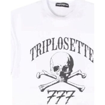 Textil Homem T-Shirt mangas curtas Triplosette 777 TRSM447 Branco