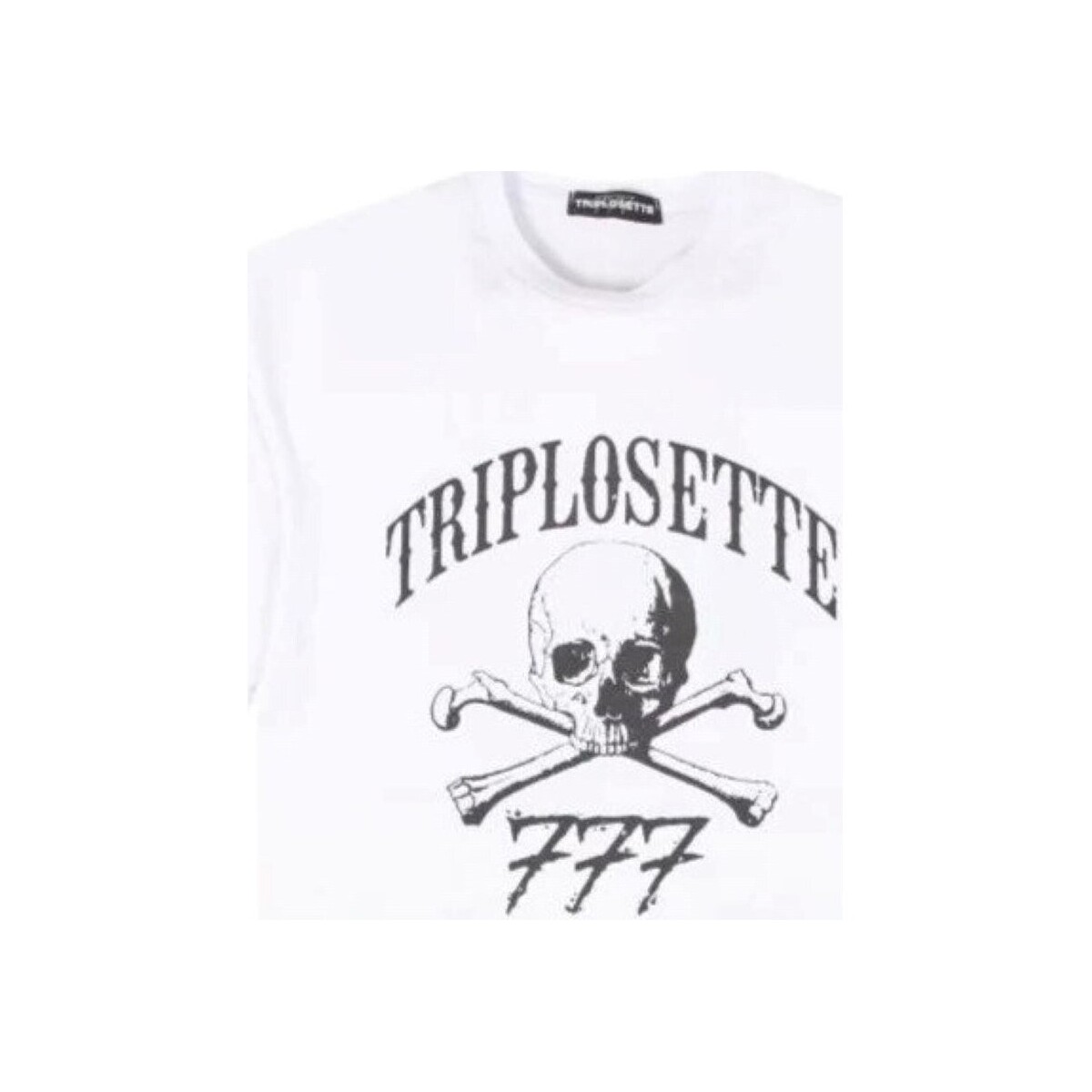 Textil Homem T-Shirt mangas curtas Triplosette 777 TRSM447 Branco