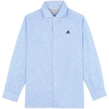 Textil Rapaz Camisas mangas comprida Scalpers  Azul