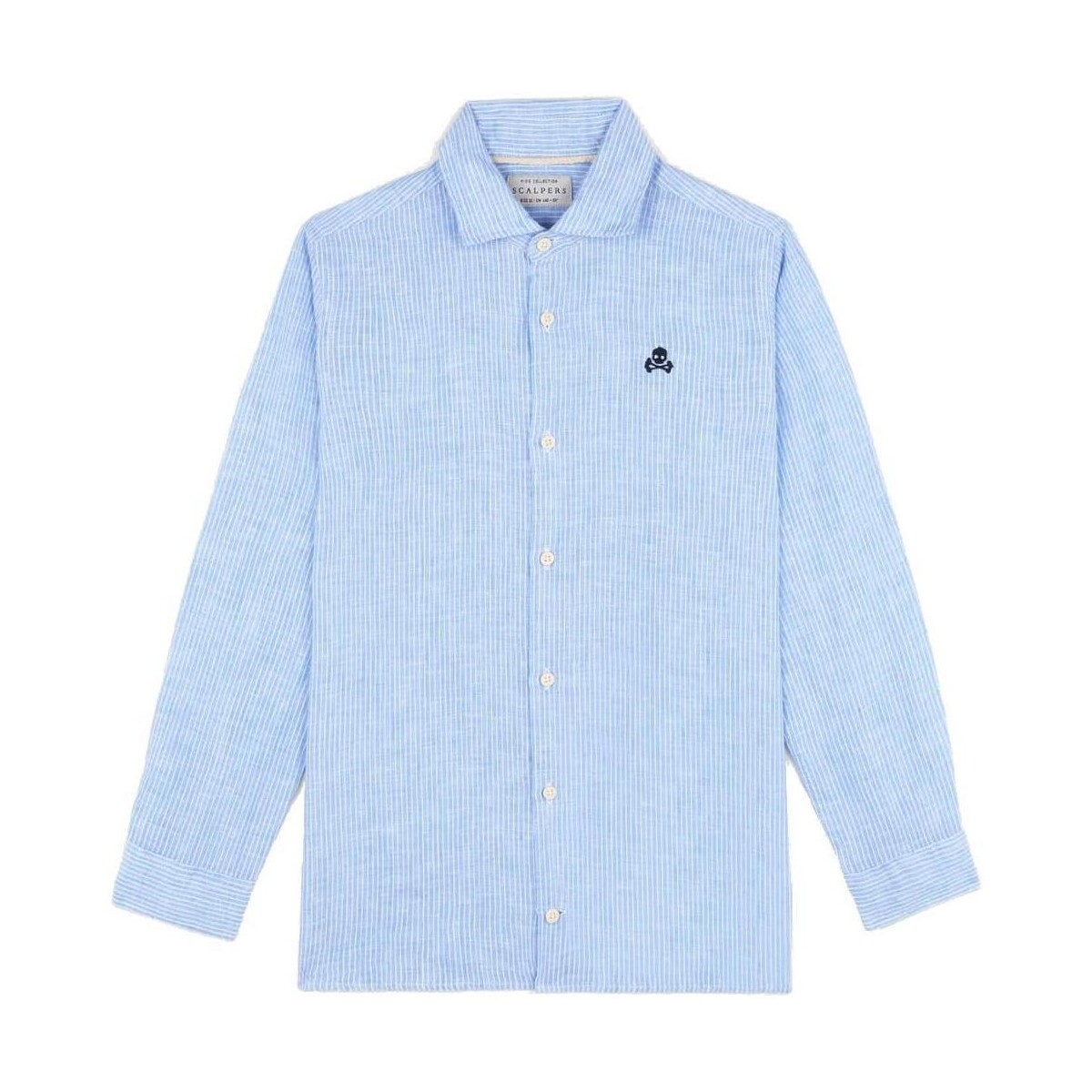 Textil Rapaz Camisas mangas comprida Scalpers  Azul