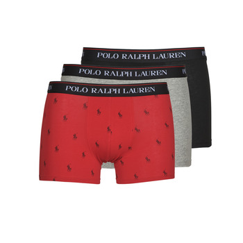 Roupa de interior Homem Boxer Polo Ralph Lauren CLSSIC TRUNK 3 PACK Cinza / Vermelho / Preto