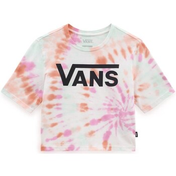 Textil Mulher T-Shirt mangas curtas Vans Resort Wash Crop Cor-de-rosa, Branco, Cor de laranja
