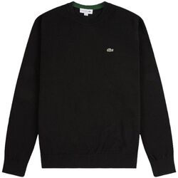 Lacoste logo crew neck knit sweater in gray