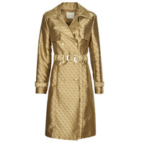 Textil Mulher Trench Guess DILETTA BELTED LOGO TRENCH Ouro