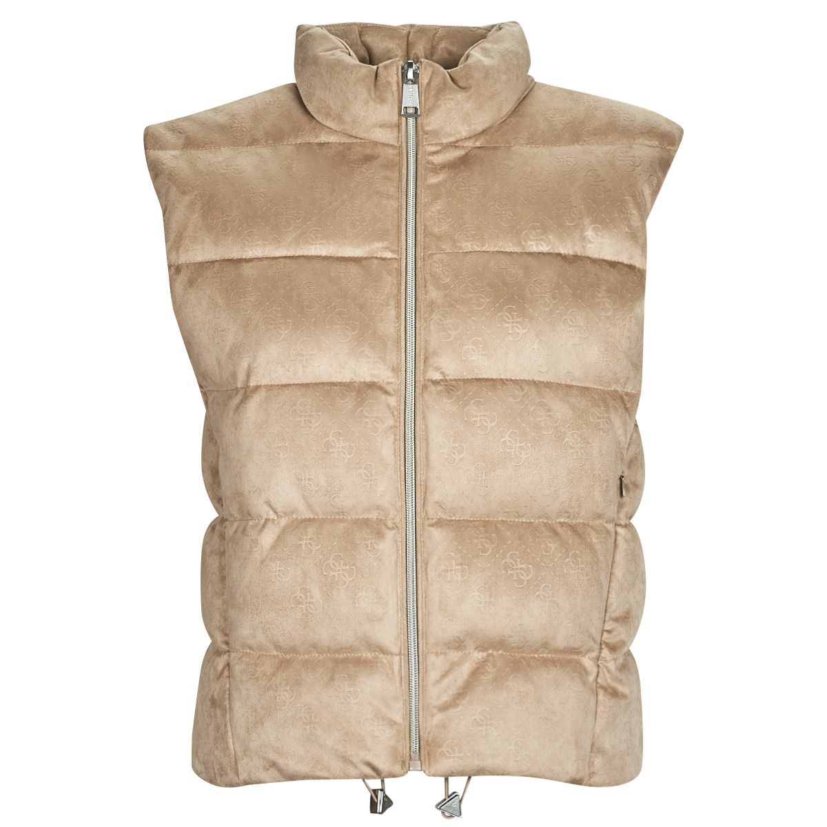 Textil Mulher Quispos Guess JOLE SUEDE PUFFER VEST Bege
