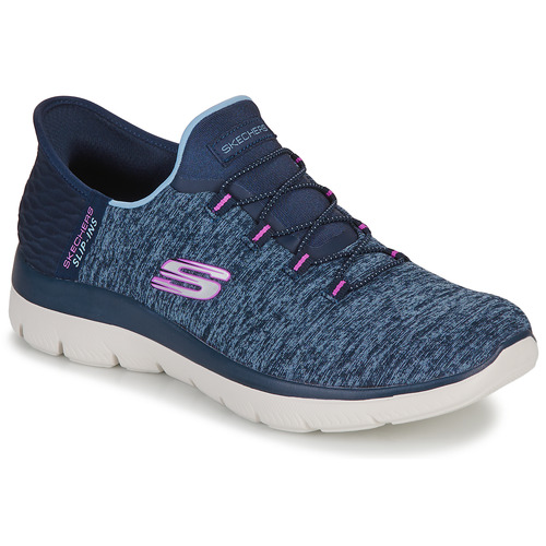 Sapatos Mulher Slip on Skechers Seager SUMMITS Azul