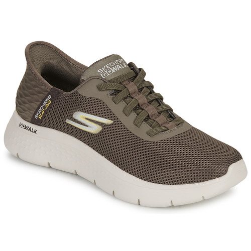 Sapatos Homem Slip on Schuhe Skechers GO WALK FLEX Castanho