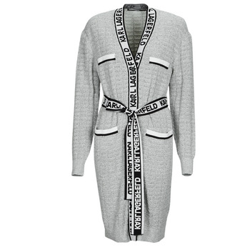 Textil Mulher Casacos de malha Karl Lagerfeld FEMININE BOUCLE CARDIGAN Cinza