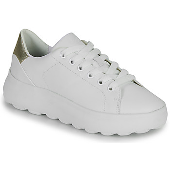 Sapatos Mulher Sapatilhas Geox D SPHERICA EC4.1 SNEAKERS Branco / Prata