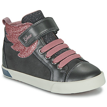 Sapatos Rapariga Sapatilhas de cano-alto Geox B KILWI GIRL Cinza / Rosa