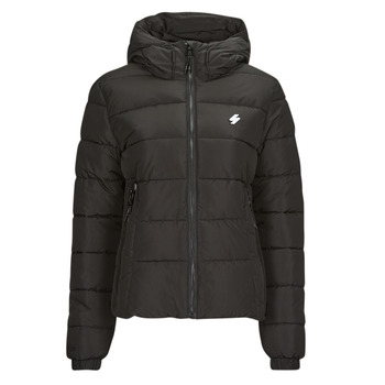 Textil Mulher Quispos Superdry HOODED SPIRIT SPORTS PUFFER Preto