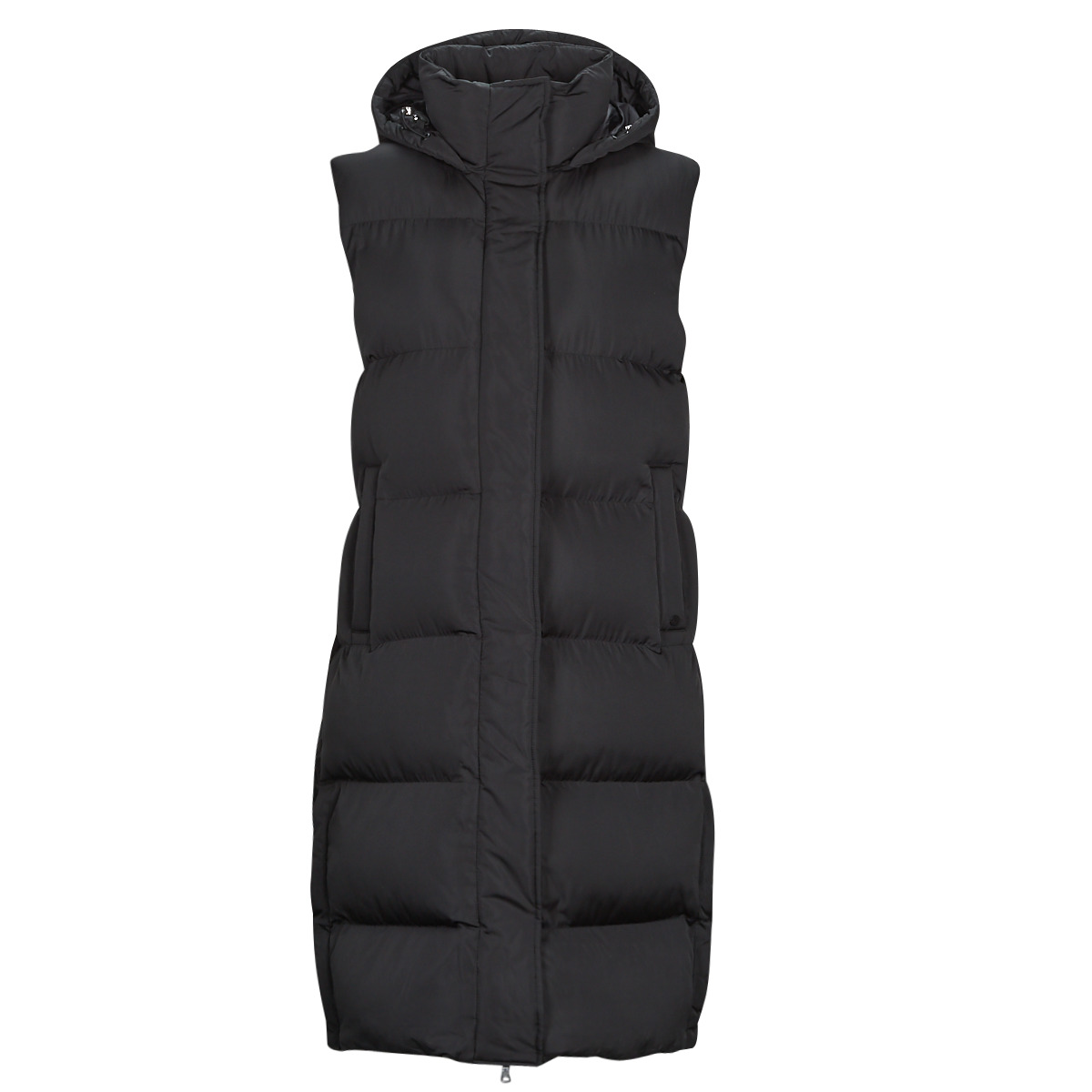 Textil Mulher Quispos Superdry LONGLINE HOODED PUFFER GILET Preto