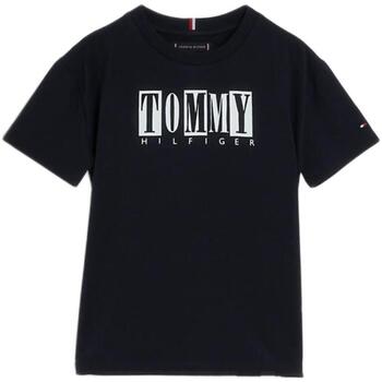 Textil Tall Worldwide Varsity Applique T-shirt Tommy embroidered-logo  Azul