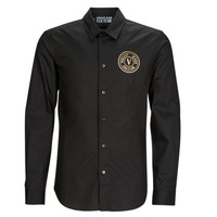 Textil Homem Camisas mangas comprida Versace Moschino JEANS Couture GALYS2 Preto / Ouro