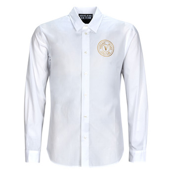 Textil Homem Camisas mangas comprida Versace Jeans Couture GALYS2 Branco / Ouro