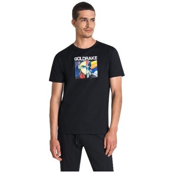 Textil Homem T-Shirt mangas curtas Antony Morato MMKS02090900 Branco, Preto