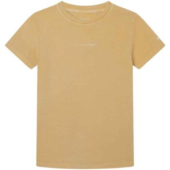 Textil Rapaz T-shirts e Pólos Pepe Slashed JEANS  Amarelo