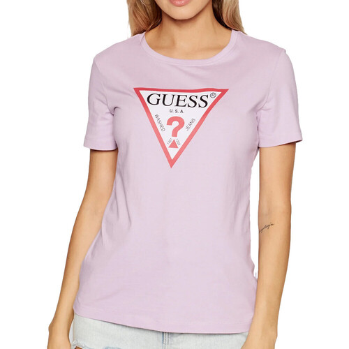Textil Mulher T-shirts e Pólos Guess  Violeta