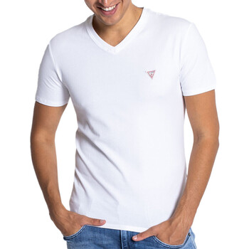 Textil Homem T-shirts e Pólos Guess  Branco