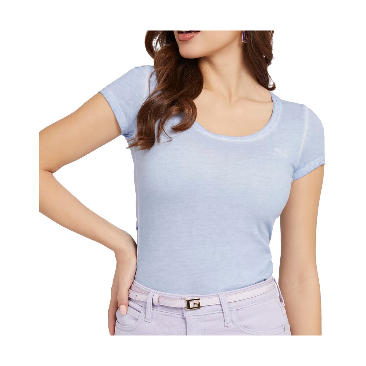 Textil Mulher T-shirts e Pólos Guess  Azul