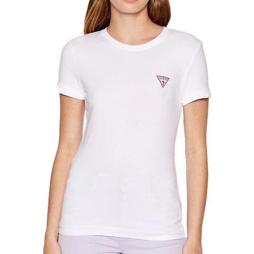 Textil Mulher T-shirts e Pólos Guess  Branco