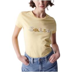 Textil Mulher T-Shirt mangas curtas Salsa  Amarelo