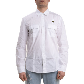 Textil Homem Camisas mangas comprida Blauer 39218-26846 Branco