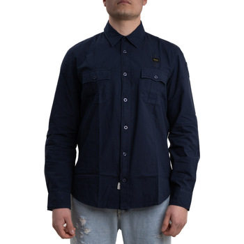 Textil Homem Camisas mangas comprida Blauer 39218-26847 Azul