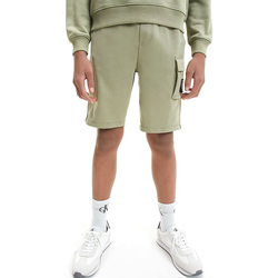 Textil Criança Shorts / Bermudas Calvin k50k505660 Klein Jeans IB0IB01182-PLU Verde