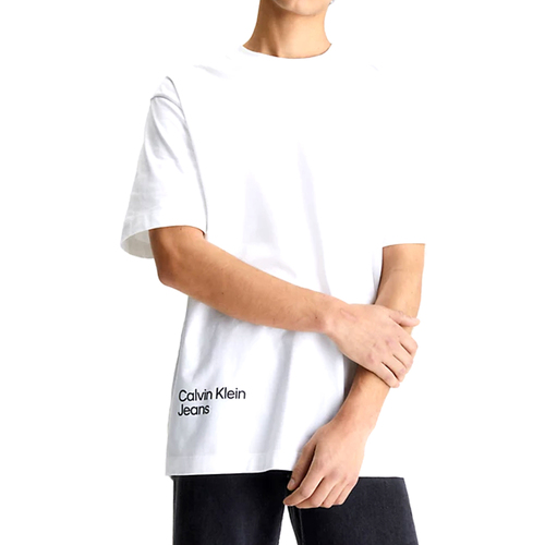 Textil Homem Bralette con estampado de labios superpuestos de malla con logo CK One de Calvin Klein Calvin Klein Jeans J30J322881-YAF Branco