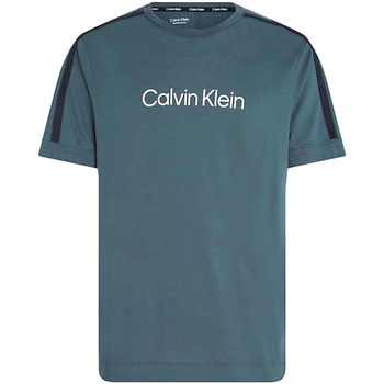 Textil Homem T-Shirt mangas curtas Calvin Logo Klein Jeans 00GMS3K104-LLZ Cinza