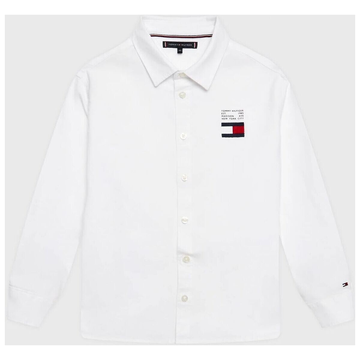 Textil Rapaz Camisas mangas comprida Tommy Hilfiger KB0KB08012-YBR WHITE Branco