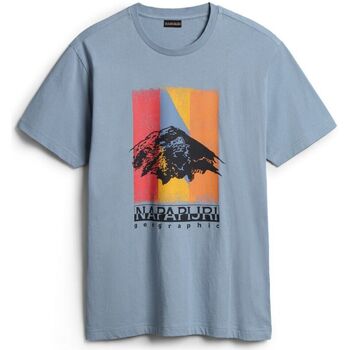 Textil T-shirts e Pólos Napapijri S-BOLIVAR NP0A4H28-B2B BLUE FADED Azul