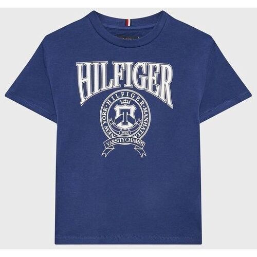 Textil Criança T-shirts e Pólos Tommy Hilfiger KB0KB08038-C88 PILOT BLUE Azul