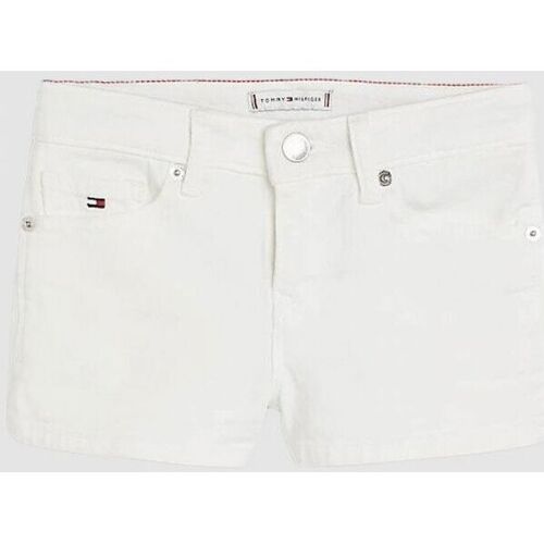 Textil Rapariga Shorts / Bermudas Tommy Hilfiger KG0KG07243 NORA-ICH SAILWHITE Branco