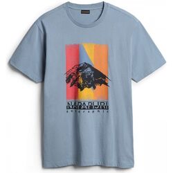 Textil T-shirts e Pólos Napapijri S-BOLIVAR NP0A4H28-B2B BLUE FADED Azul
