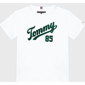 Textil Criança T-shirts e Pólos Tommy Hilfiger KB0KB08032-YBR WHITE Branco